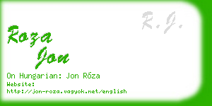 roza jon business card